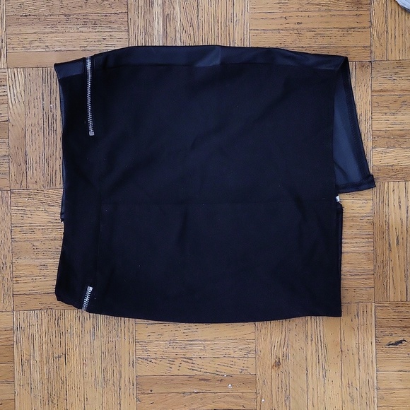 SALE!! Brand New REVAMPED FAUX LEATHER ASYMMETRICAL Mini Skirt-S - Picture 2 of 5